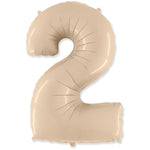 Number 2 - Satin Cream 42″ Balloon