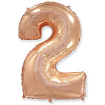 Number 2 - Rose Gold 42″ Balloon
