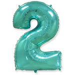 Number 2 - Teal Blue 42″ Balloon