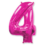 Number 4 - Fuchsia 42″ Balloon