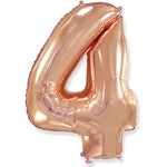Number 4 - Rose Gold 42″ Balloon