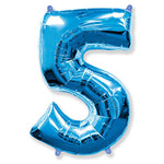 Number 5 - Blue 42″ Balloon