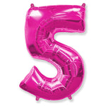 Number 5 - Fuchsia 42″ Balloon
