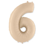 Number 6 - Satin Cream 42″ Balloon