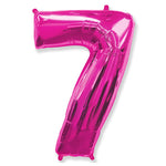 Number 7 - Fuchsia 42″ Balloon