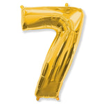 Number 7 - Gold 42″ Balloon