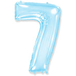 Number 7 - Pastel Blue 42″ Balloon
