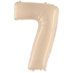 Number 7 - Satin Cream 42″ Balloon