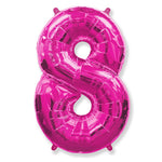 Number 8 - Fuchsia 42″ Balloon