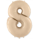 Number 8 - Satin Cream 42″ Balloon