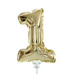 Self-inflating Number 1 - Gold 7″ Balloon