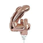 Self-inflating Number 4 - Rose Gold 7″ Balloon