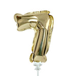 Self-inflating Number 7 - Gold 7″ Balloon