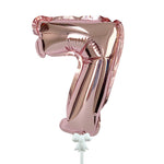 Self-inflating Number 7 - Rose Gold 7″ Balloon