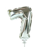 Self-inflating Number 7 - Silver 7″ Balloon