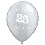 25-a-round - Silver 11″ Latex Balloons (50 count)