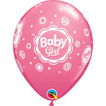 Baby Girl Dots 11″ Latex Balloons (6 count)