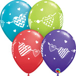 Banner Hearts 11″ Latex Balloons (6 count)