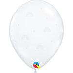 Boho Rainbow & Dots - Diamond Clear 11″ Latex Balloons (6 count)