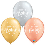 Hello Baby Dots 11″ Latex Balloons (6 count)