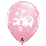 It's A Girl Elephants - Pink 11″ Latex Balloons (6 count)