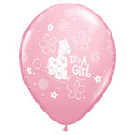 It's A Girl Soft Pony 11″ Latex Balloons (6 count)
