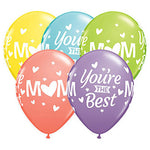 Mom You're The Best 11″ Latex Balloons (6 count)
