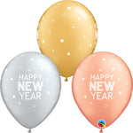 New Year Sparkles & Dots 11″ Latex Balloons (6 count)