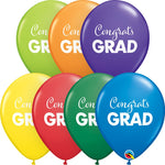 Simply Congrats Grad - Carnival Assortment 11″ Latex Balloons (6 count)