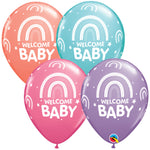 Welcome Baby Boho Rainbows 11″ Latex Balloons (6 count)
