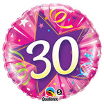 30 Shining Star - Hot Pink 18″ Balloon