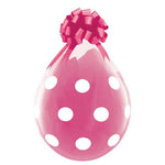 Big Polka Dots - Diamond Clear Neck-up 18″ Latex Balloons (5 count)