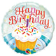 Birthday Cupcake & Sprinkles 18″ Balloon