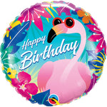 Birthday Tropical Flamingo 18″ Balloon