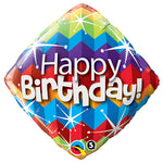 Birthday Zig Zags & Starbursts 18″ Balloon