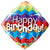 Birthday Zig Zags & Starbursts 18″ Balloon