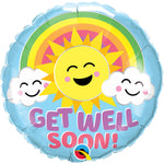 Get Well Soon Sunny Smiles 18″ Balloon