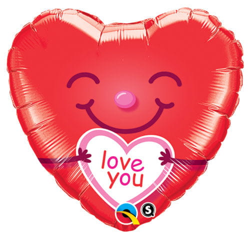 Love You Smiley Heart 18″ Balloon – instaballoons Wholesale