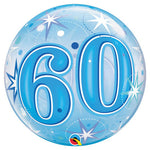 60 Blue Starburst Sparkle 22″ Bubble Balloon