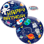 Birthday Outer Space 22″ Bubble Balloon