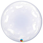 24" Deco Bubble - Baby Footprints