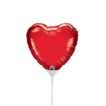 Ruby Red Heart 4″ (requires heat-sealing) Balloon