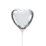 Mini Heart - Silver (air-fill Only) 4″ Balloon
