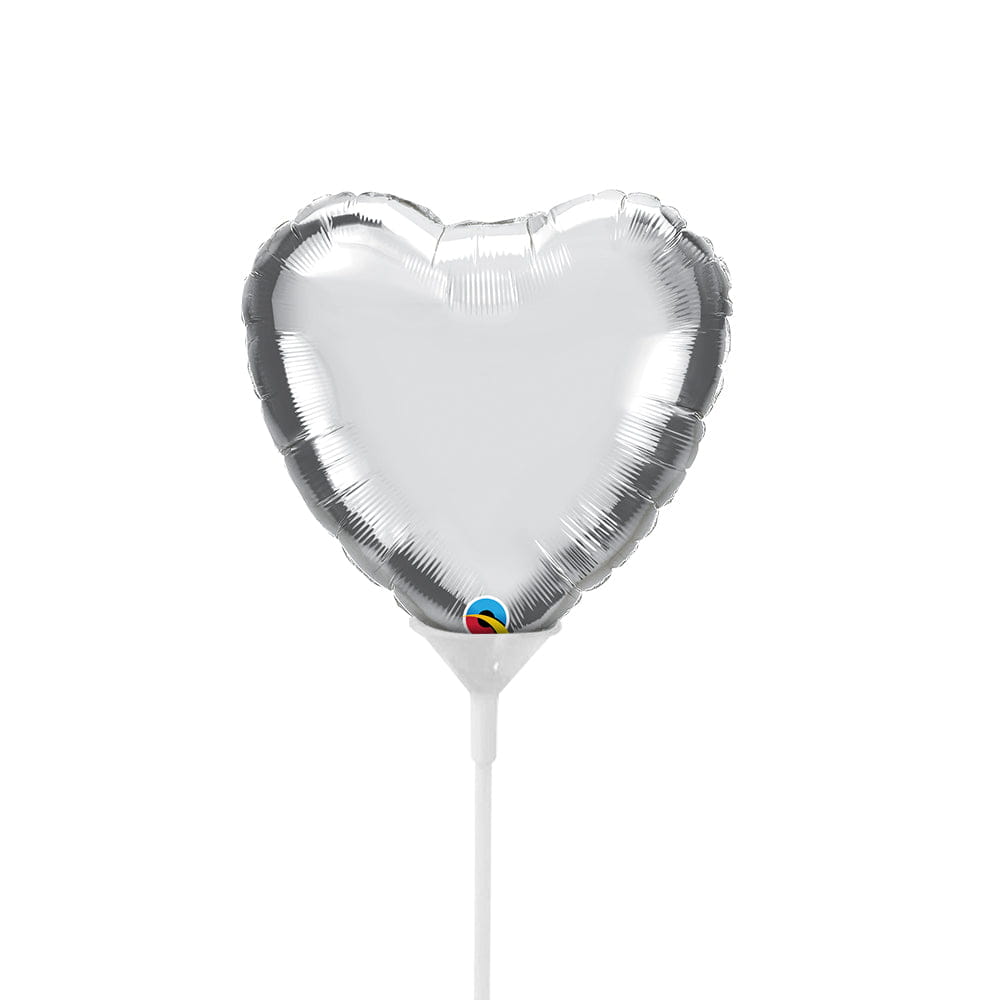 Mini Heart - Silver (air-fill Only) 4″ Balloon – instaballoons Wholesale