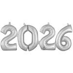 Silver 2026 Air-Fill Set 24″ Foil Balloon by Anagram from Instaballoons