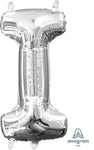Silver Letter I 16″ Foil Balloon by Anagram from Instaballoons