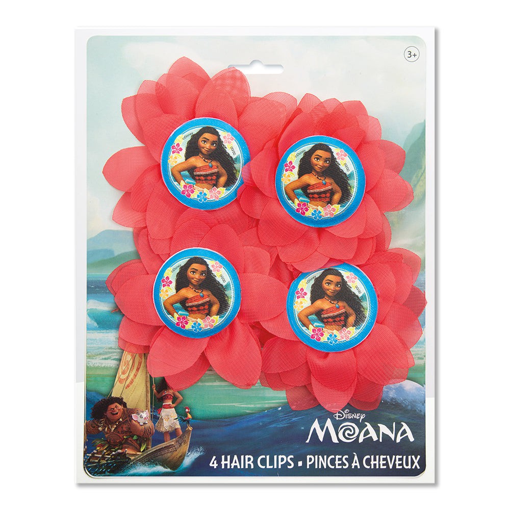 Moana Flower Hair Clips (4 count) instaballoons Wholesale