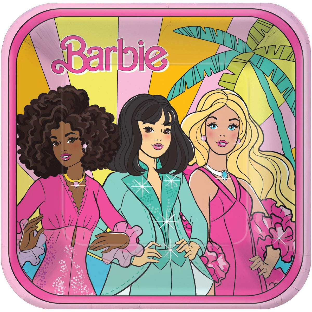 Vintage Barbie Paper Plates 9 8 count instaballoons Wholesale