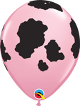 Pink Holstein Cow Print 11″ Latex Balloons (50 count)