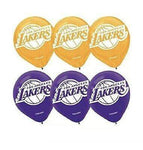 Amscan Latex LA Lakers 12″ Latex Balloons (6)